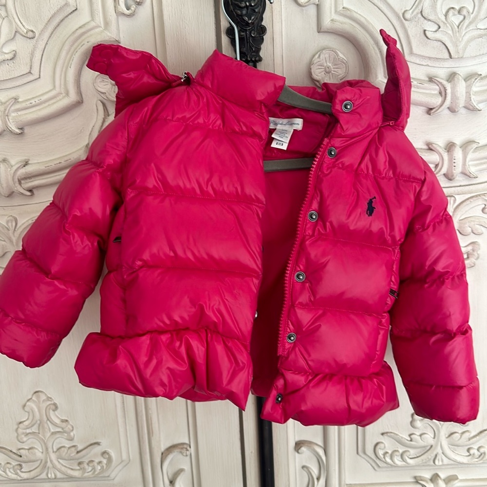 Ralph Lauren Water-Repellent Down Peplum Jacket